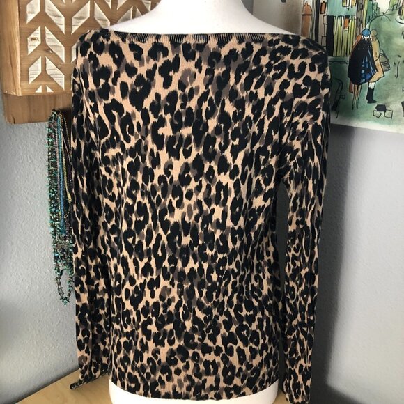 Halogen Animal Print Sweater - Picture 7 of 10